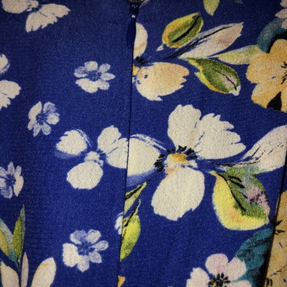 New Yumi Kim Blue Floral Sleeveless Maxi Dress with Side Slit High End Designer - Picture 5 of 7